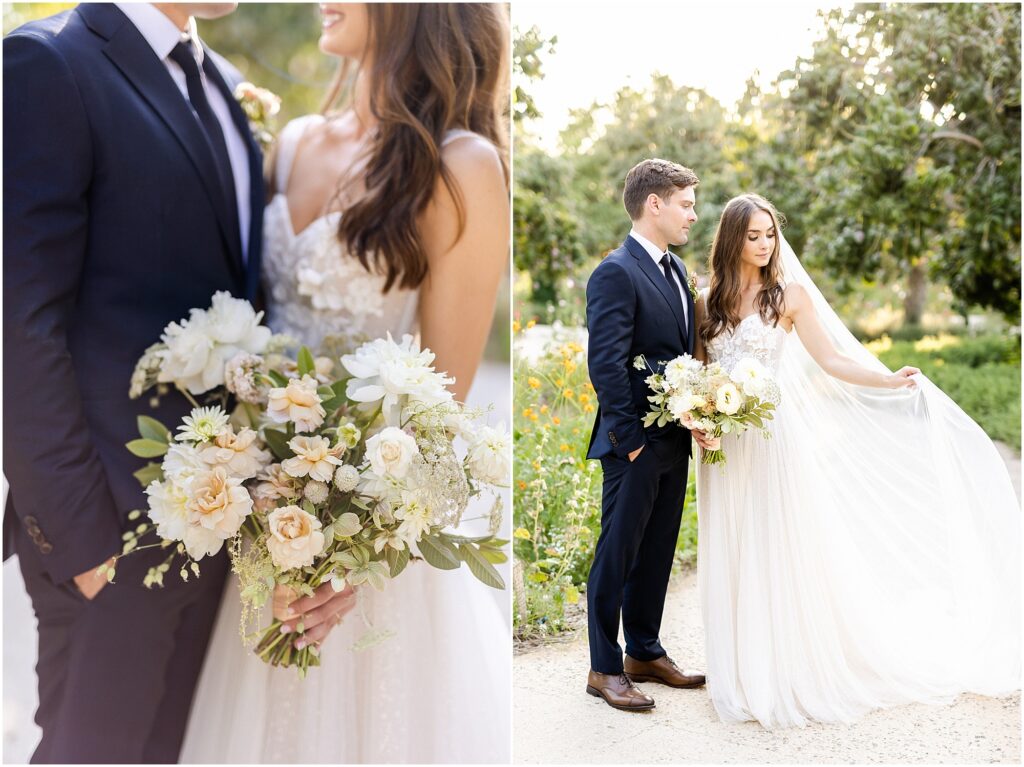 Bride & Groom at Flora Farms